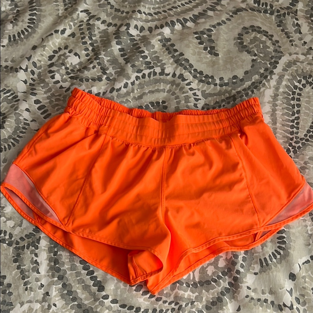 Lululemon Hotty Hot Orange Athletic Shorts